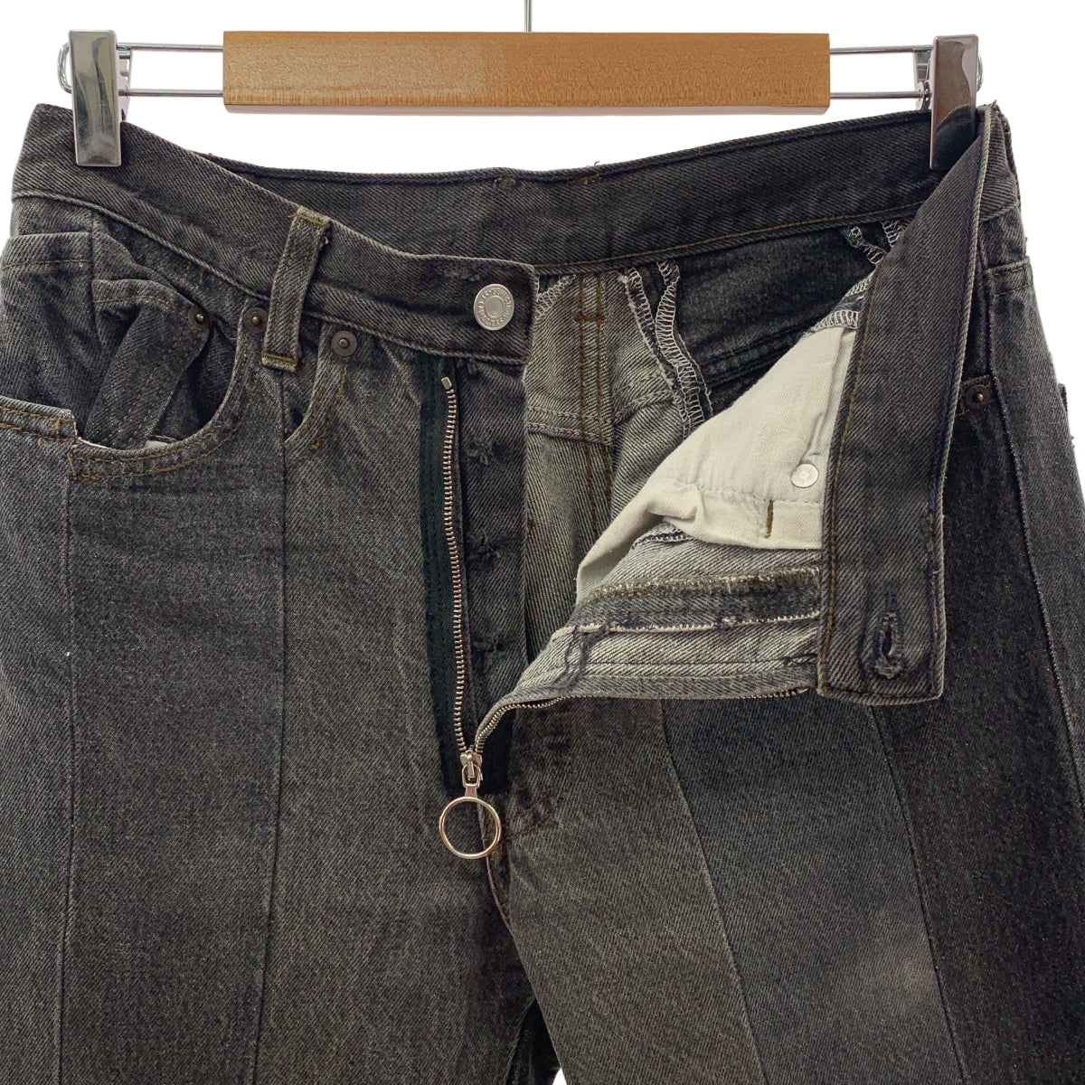 UNUSED / アンユーズド | REMAKE PATCHWORK DENIM リメイク パッチワーク デニムパンツ | 1 | ブラック | メンズ