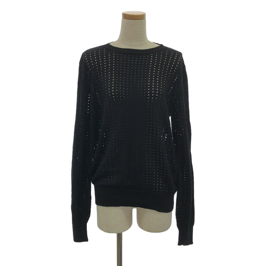 BOTTEGA VENETA | 100% silk / Silk crew neck knit pullover | 48 | Black | Men's