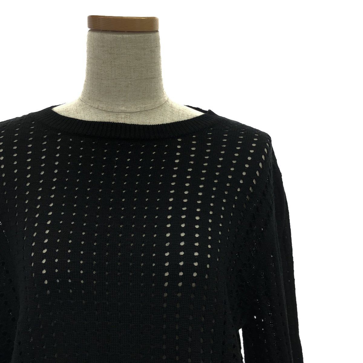 BOTTEGA VENETA / 보테가베네타 | silk 100% / 실크 크루넥 니트 풀오버 | 48 | 블랙 | 남성