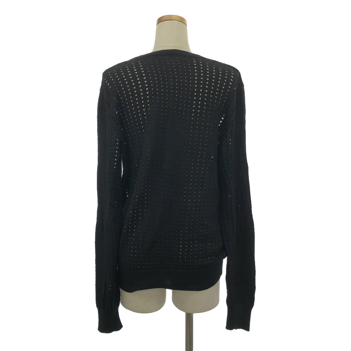 BOTTEGA VENETA | 100% silk / Silk crew neck knit pullover | 48 | Black | Men's