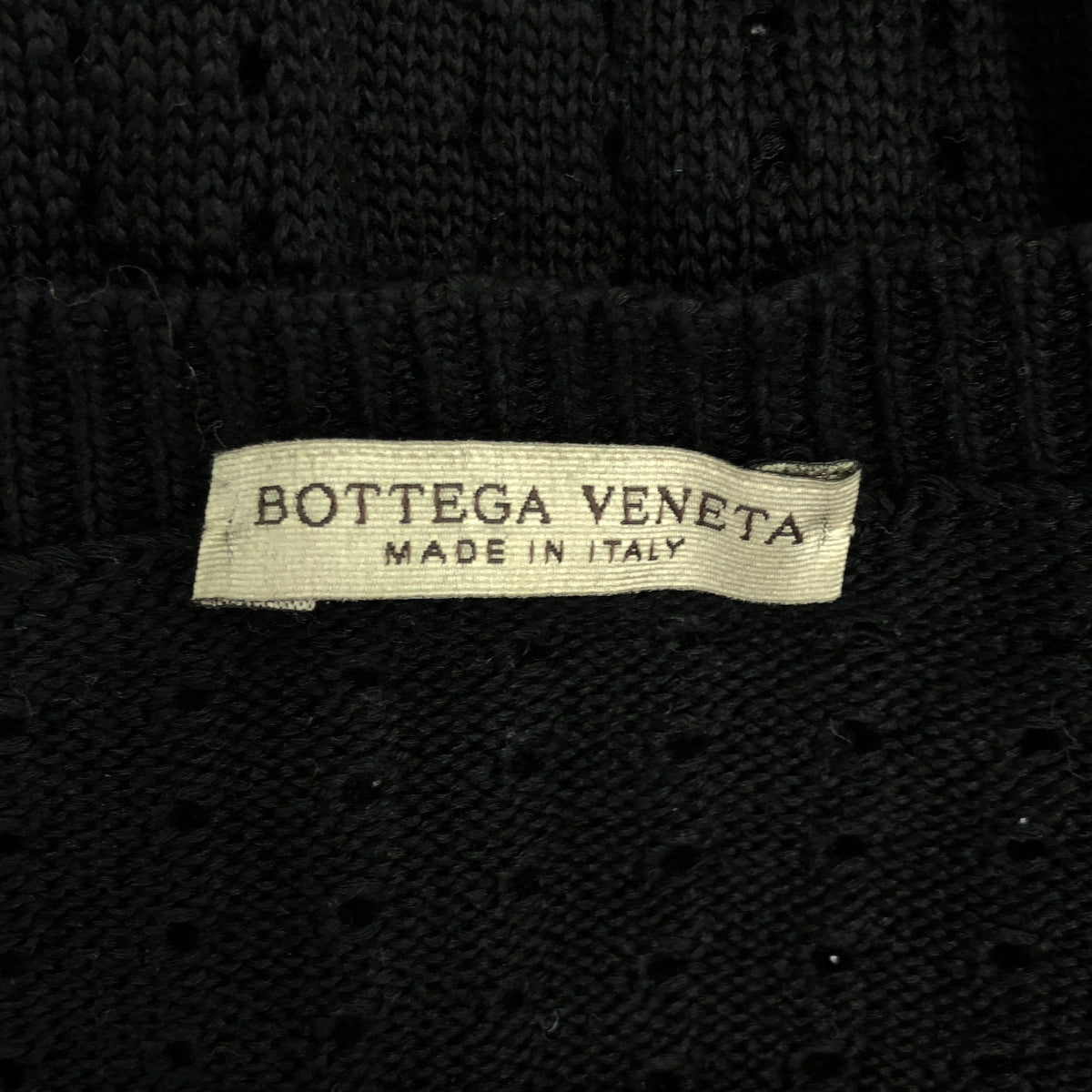 BOTTEGA VENETA | 100% silk / Silk crew neck knit pullover | 48 | Black | Men's