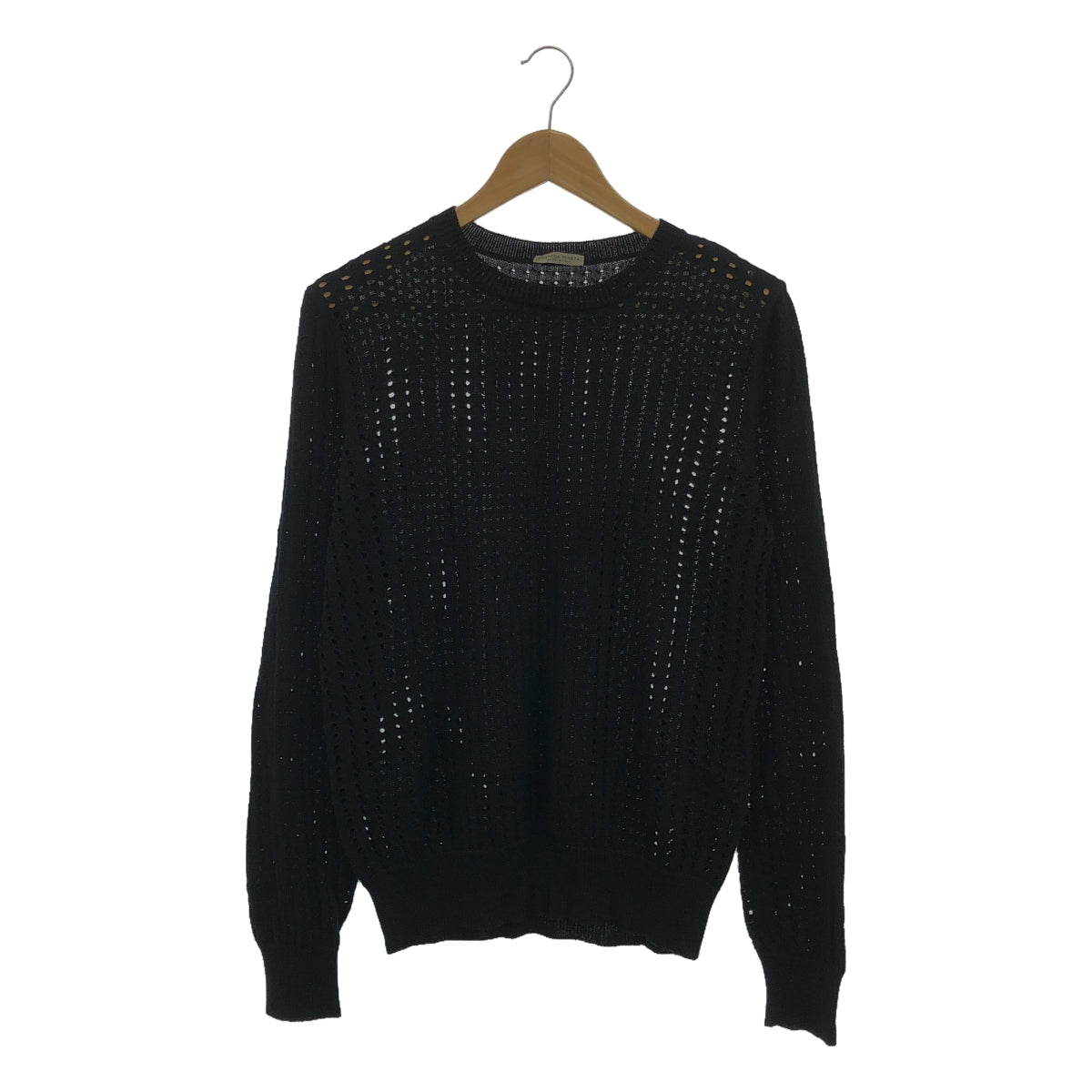 BOTTEGA VENETA | 100% silk / Silk crew neck knit pullover | 48 | Black | Men's