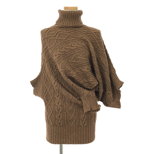 JUNYA WATANABE COMME des GARCONS / Junya Watanabe | Deformed Cable Aran Knit Pullover | S | Brown | Women's