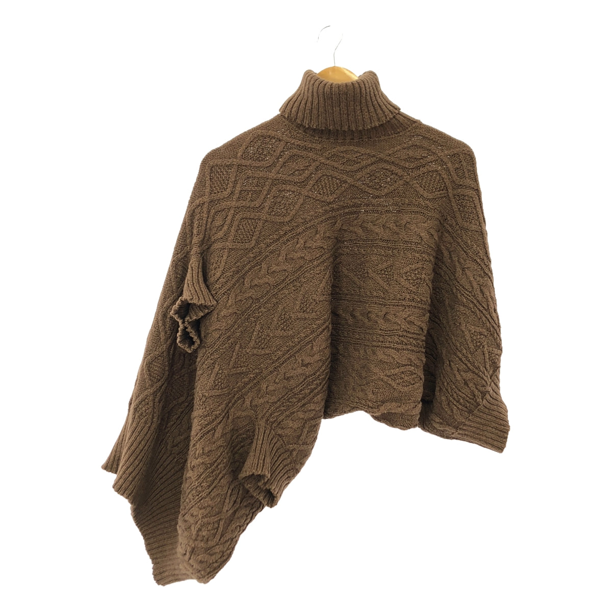 JUNYA WATANABE COMME des GARCONS / ジュンヤワタナベ | 変形 ケーブル アラン ニット プルオーバー | S | ブラウン | レディース