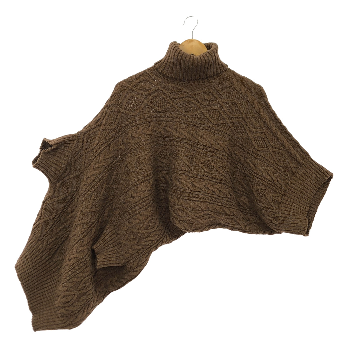 JUNYA WATANABE COMME des GARCONS / ジュンヤワタナベ | 変形 ケーブル アラン ニット プルオーバー | S | ブラウン | レディース