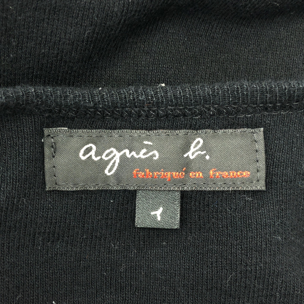 Agnes b. / アニエスベー | コットン ロゴボタン S/S ニット カーディガン | T | レディース