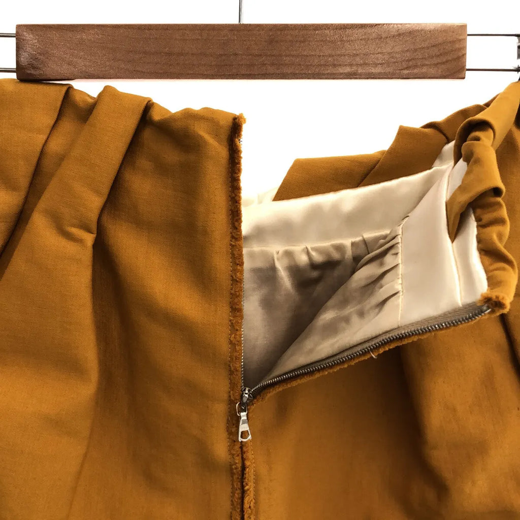 [狀況良好] 抽屜 |褶襉繭形半身裙 |尺寸 36 |黃色 |女性的