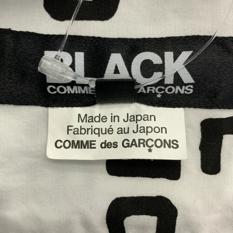 BLACK COMME des GARCONS / ブラックコムデギャルソン | 2023AW | グラフィックプリント 捻れ 丸襟シャツ | L | メンズ