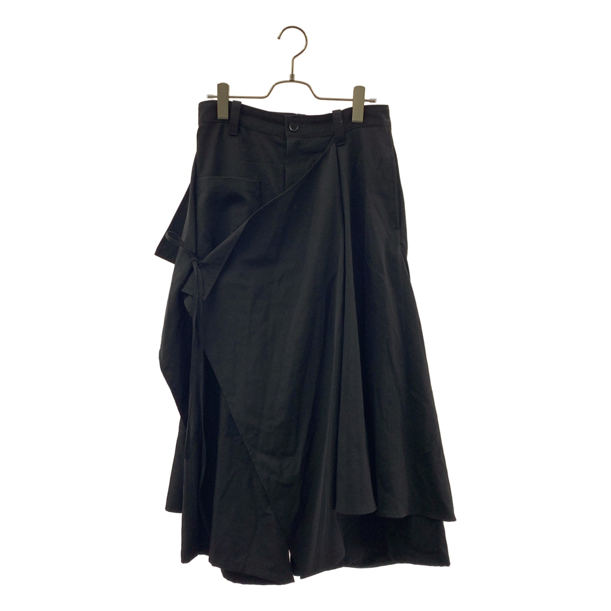 YOHJI YAMAMOTO +NOIR / ヨウジヤマモトプリュスノアール | 2019SS | ウール アシンメトリー レイヤード パンツ | 1 | レディース