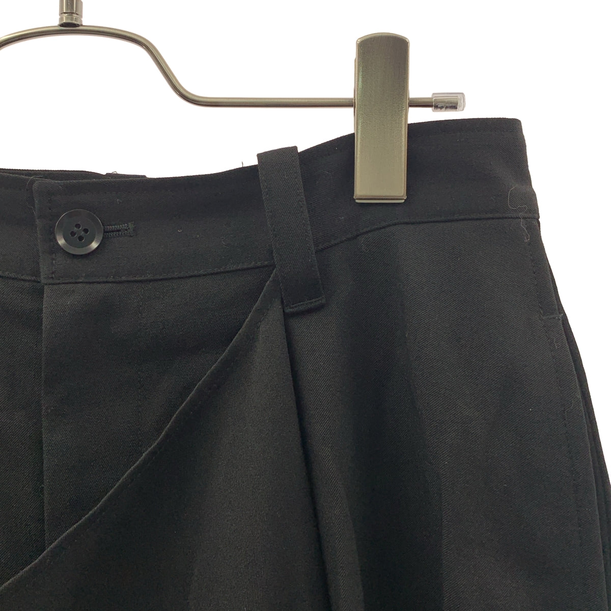 YOHJI YAMAMOTO +NOIR / ヨウジヤマモトプリュスノアール | 2019SS | ウール アシンメトリー レイヤード パンツ | 1 | レディース