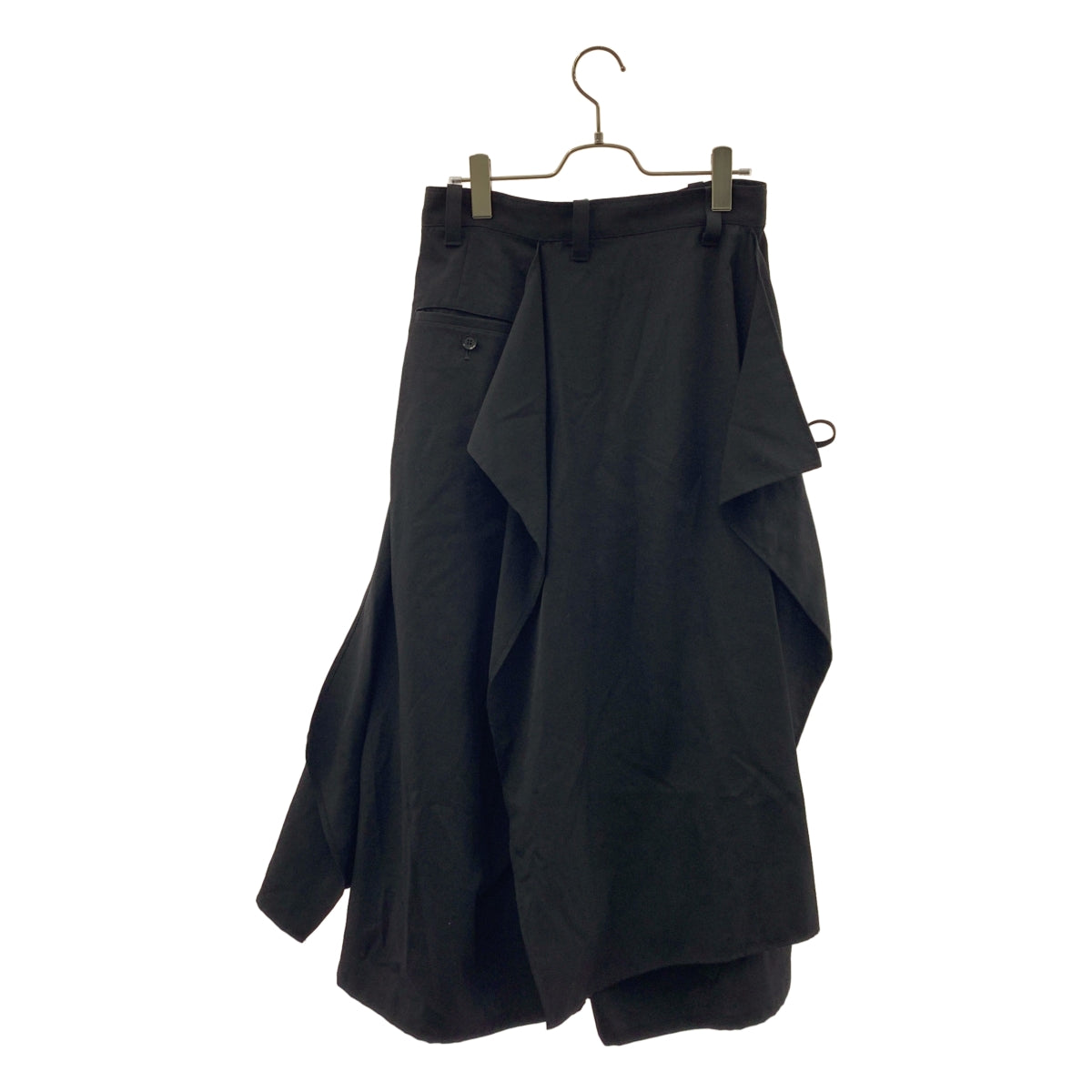 YOHJI YAMAMOTO +NOIR / ヨウジヤマモトプリュスノアール | 2019SS | ウール アシンメトリー レイヤード パンツ | 1 | レディース