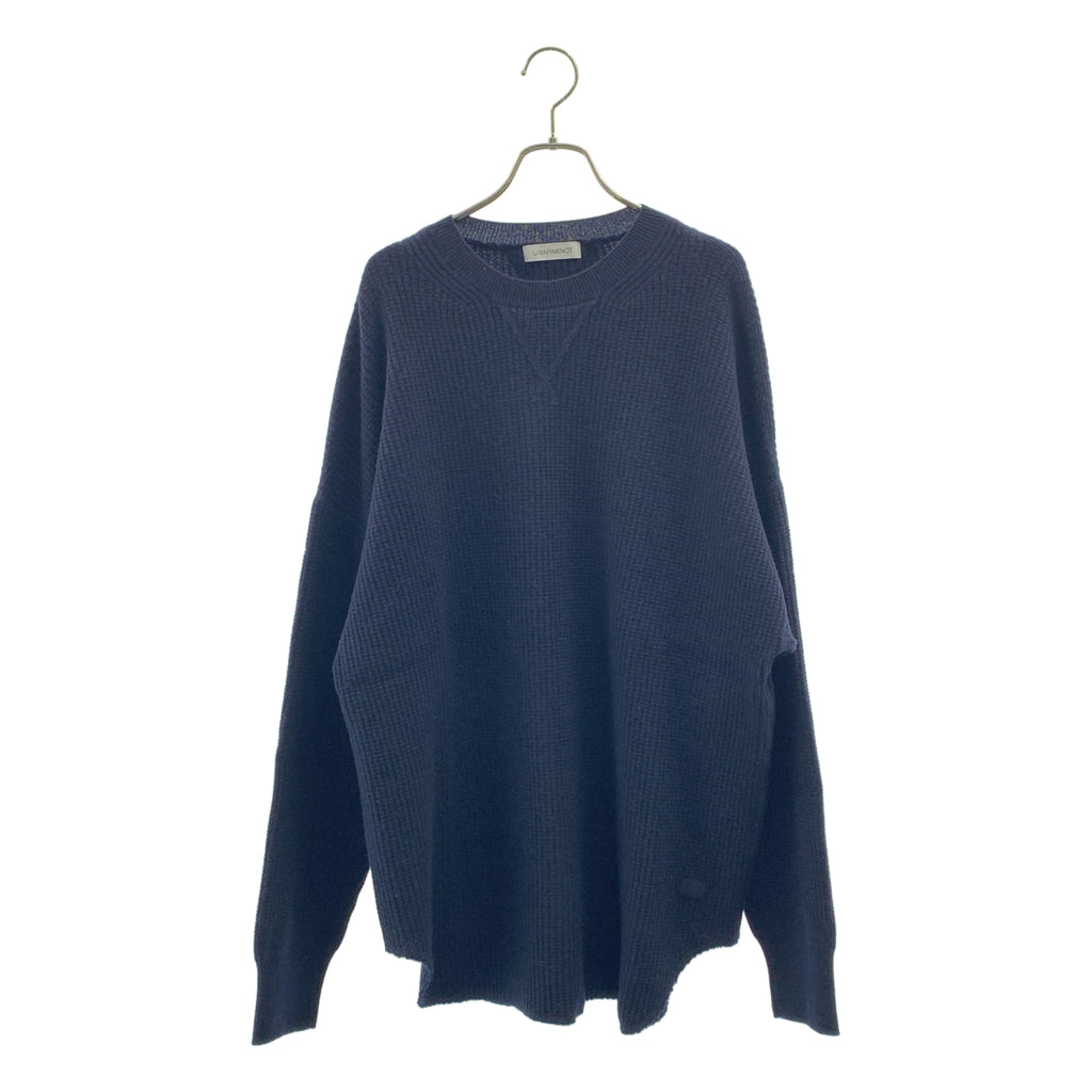 WRAPINKNOT / 랩핑 매듭 | cashmere 100 % / 캐시미어 오버 실루엣 엘보 스티치 니트 스웨터 | 2 | 남성