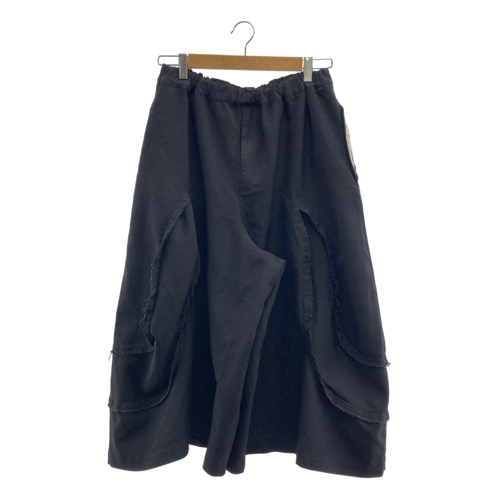 BLACK COMME des GARCONS / ブラックコムデギャルソン | 2018SS | ポリエステル縮絨 変形 ワイドパンツ | M | メンズ