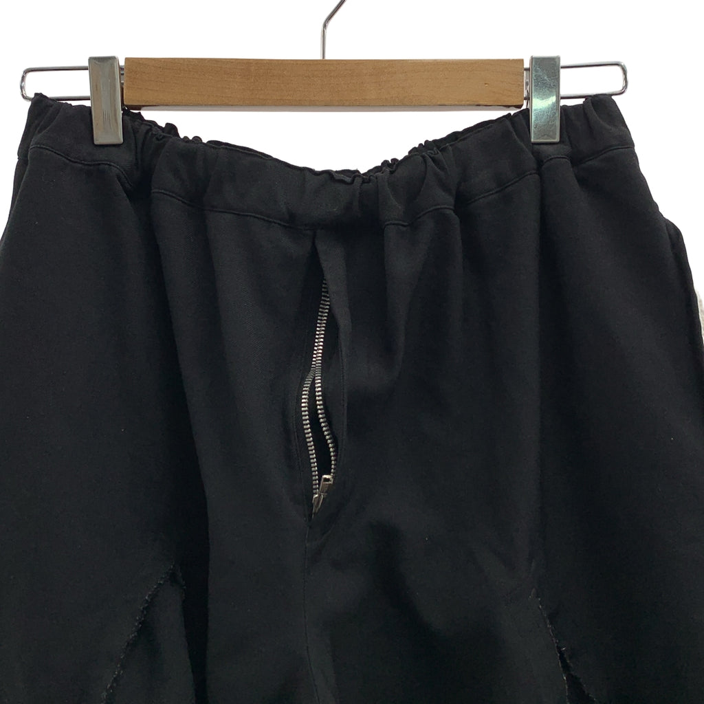 BLACK COMME des GARCONS / ブラックコムデギャルソン | 2018SS | ポリエステル縮絨 変形 ワイドパンツ | M | メンズ