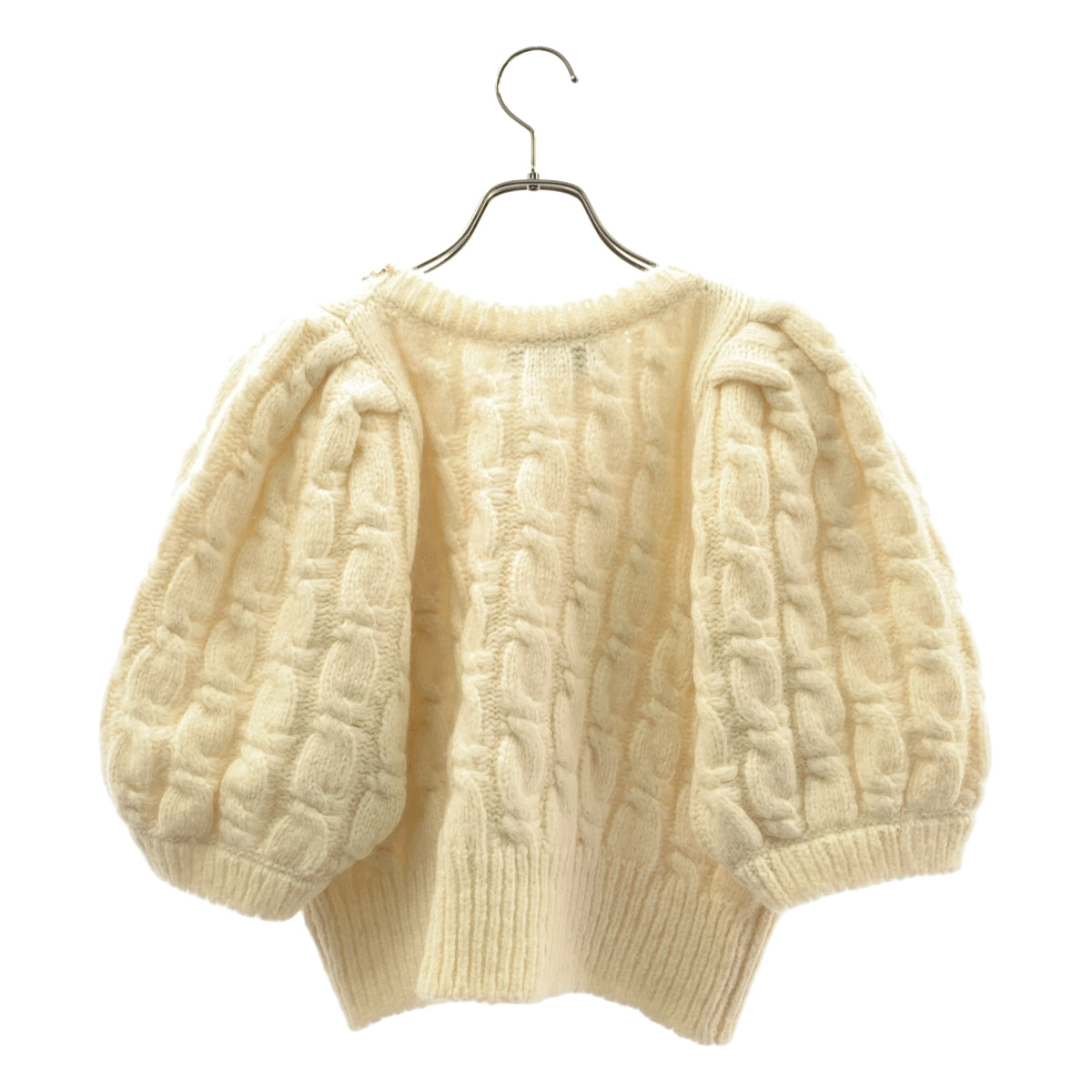 Simone Rocha / シモーネロシャ | ビジュー 装飾 パフスリーブ ニット カーディガン | L | レディース