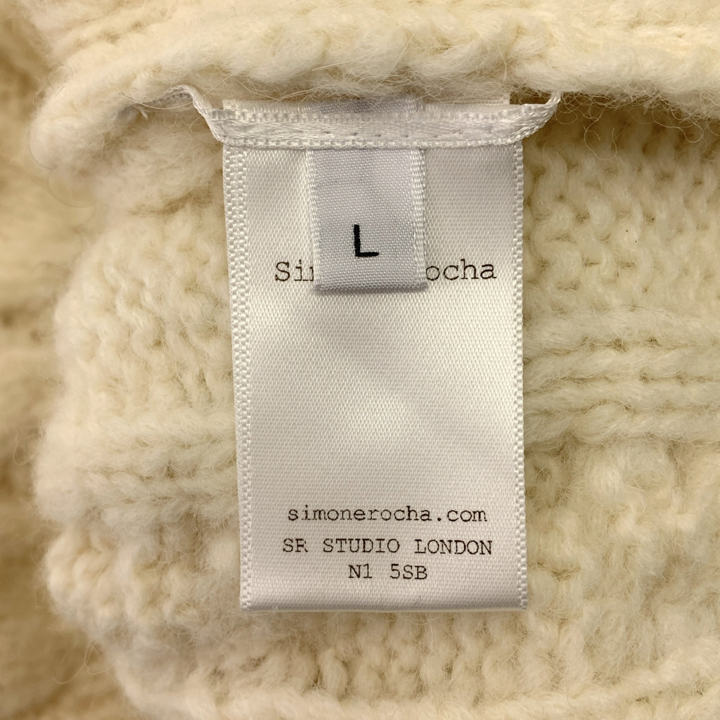 Simone Rocha / シモーネロシャ | ビジュー 装飾 パフスリーブ ニット カーディガン | L | レディース