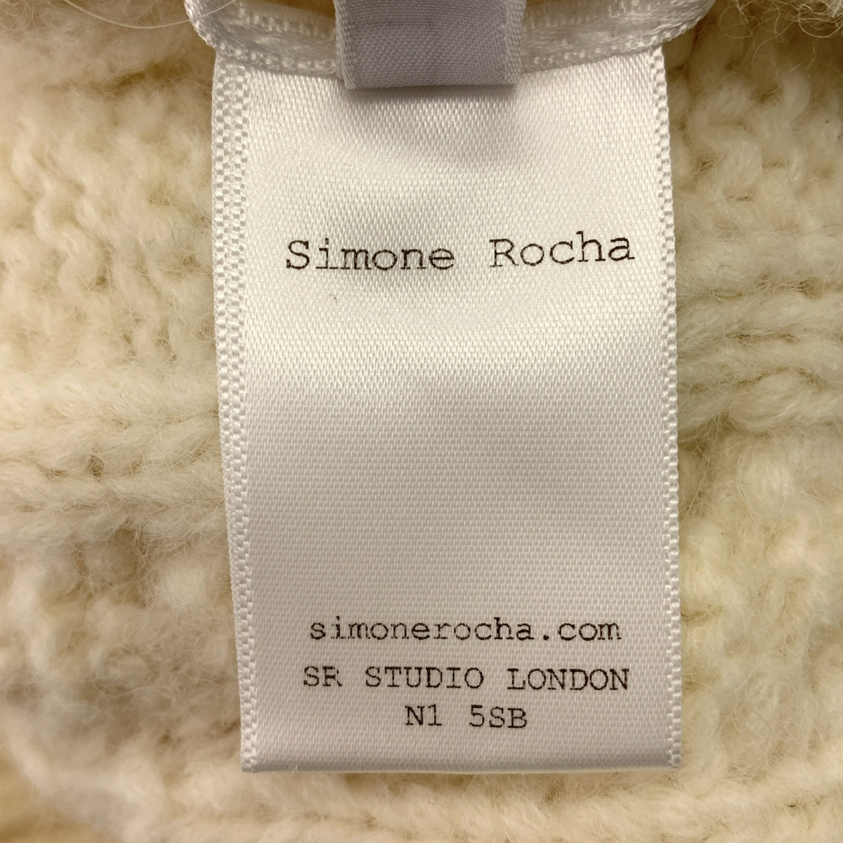 Simone Rocha / シモーネロシャ | ビジュー 装飾 パフスリーブ ニット カーディガン | L | レディース