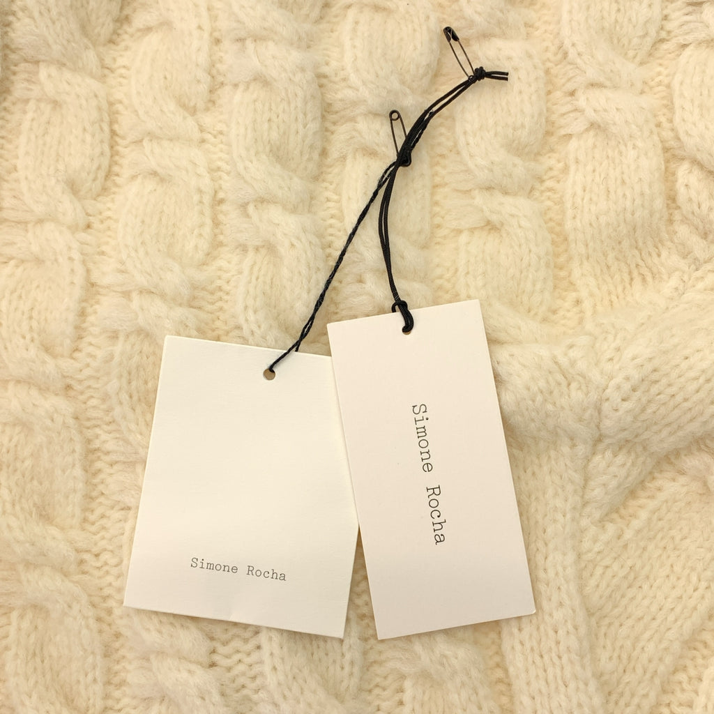 Simone Rocha / シモーネロシャ | ビジュー 装飾 パフスリーブ ニット カーディガン | L | レディース