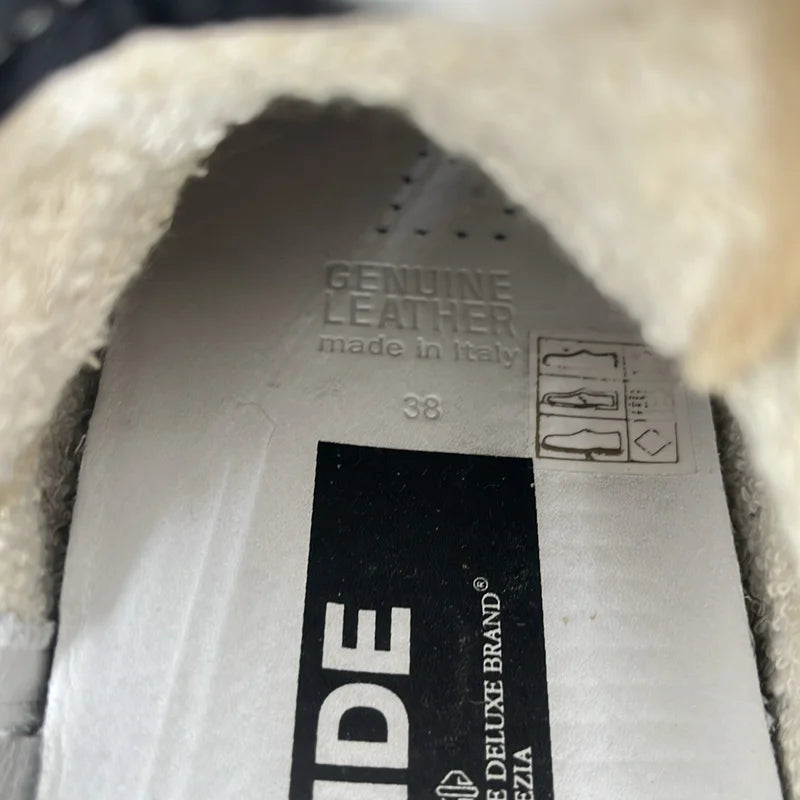 GOLDEN GOOSE / ゴールデングース | SLIDE ダメージ加工 スタッズ サイドジップ ハイカットスニーカー | 38 | レディース