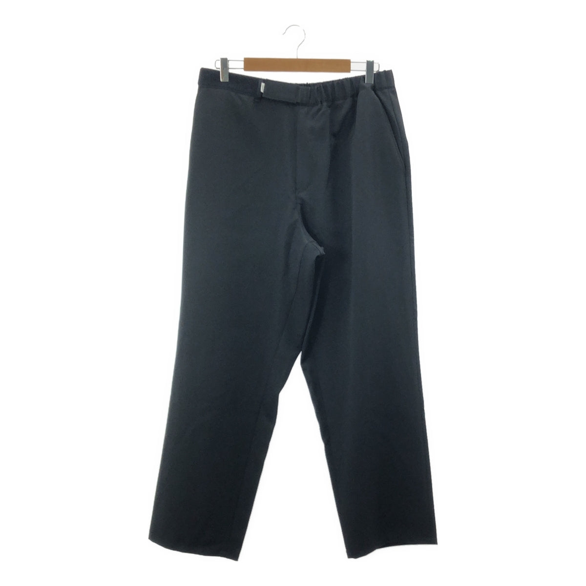 【美品】  Graphpaper / グラフペーパー | Scale Off Wool Wide Tapered Chef Pants ウールギャバ ワイドテーパード シェフパンツ | 2 | ブラック | メンズ