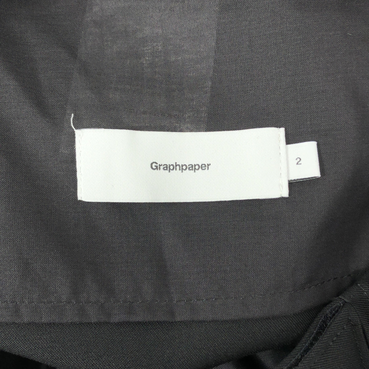 [狀況極佳] Graphpaper | Scale Off 羊毛寬錐形廚師褲，羊毛華達呢，寬錐形廚師褲 | 尺碼 2 | 黑色 | 男士