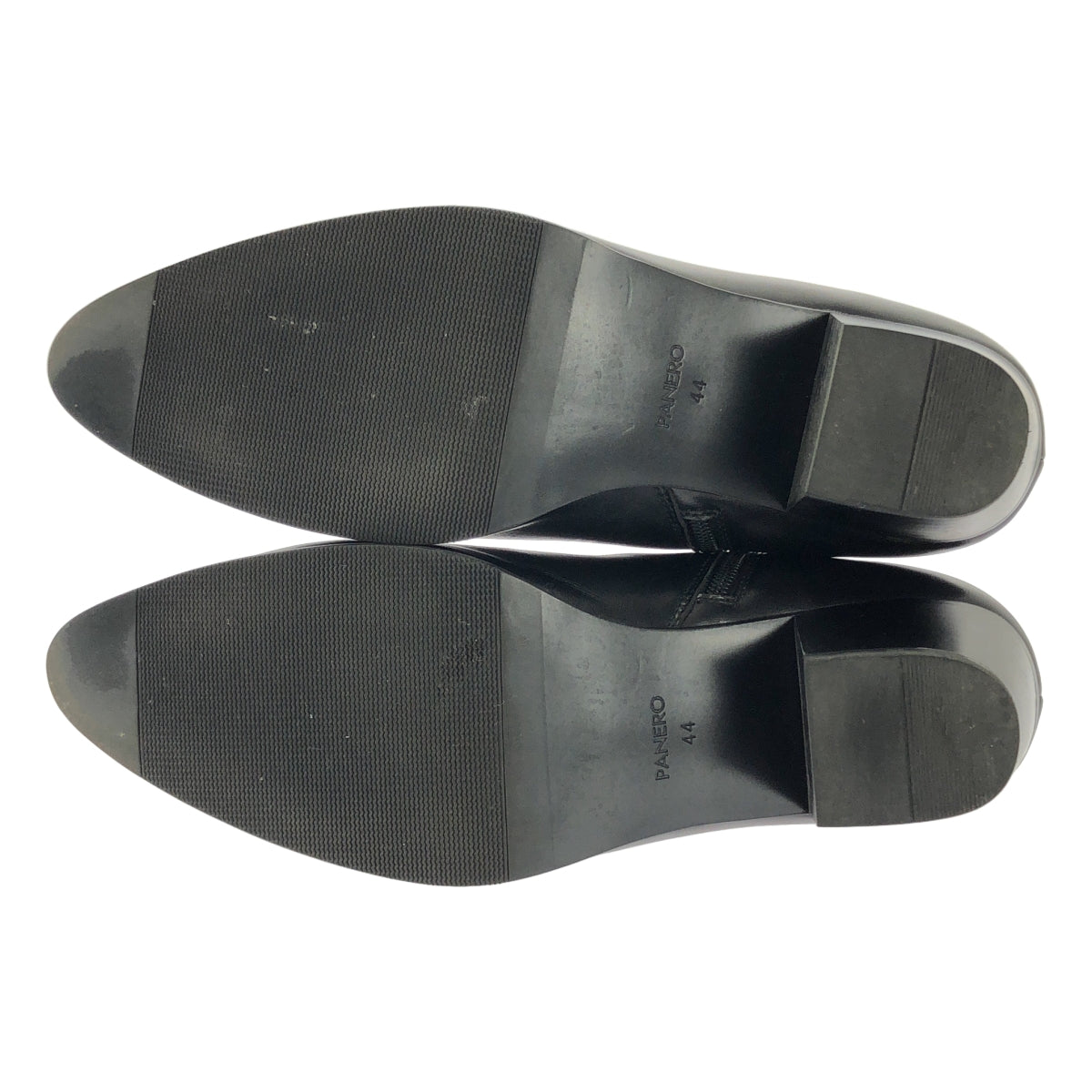 【미품】 PANERO / 파네로 | 가죽 사이드 Zip 짧은 부츠 | 44 | 블랙 | 남성