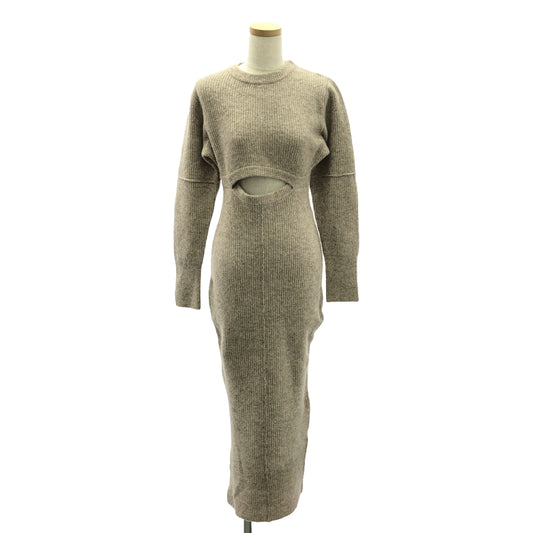 [Good Condition] ROSARYMOON / Rosalie Moon | 2023AW | Alpaca Knit Long Dress | F | MOCHA | Women's