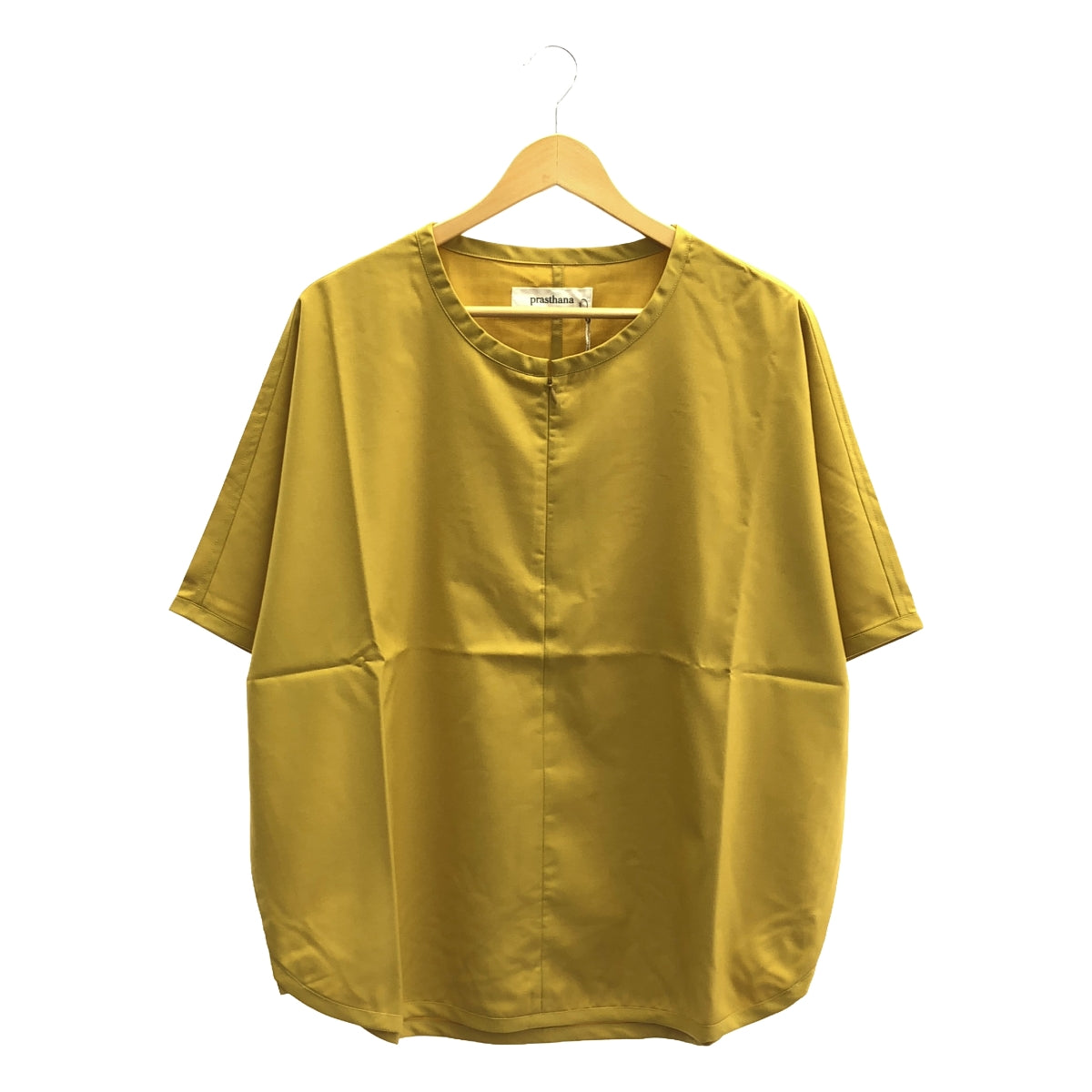 [New] prasthana / Prasthana | Slick shirt | Short sleeve shirt | S | Mustard | Men's