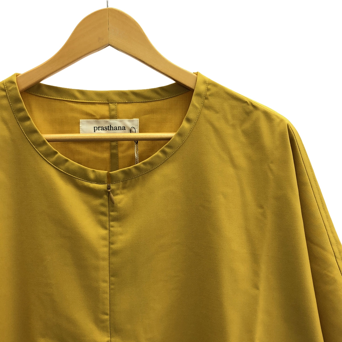 [New] prasthana / Prasthana | Slick shirt | Short sleeve shirt | S | Mustard | Men's