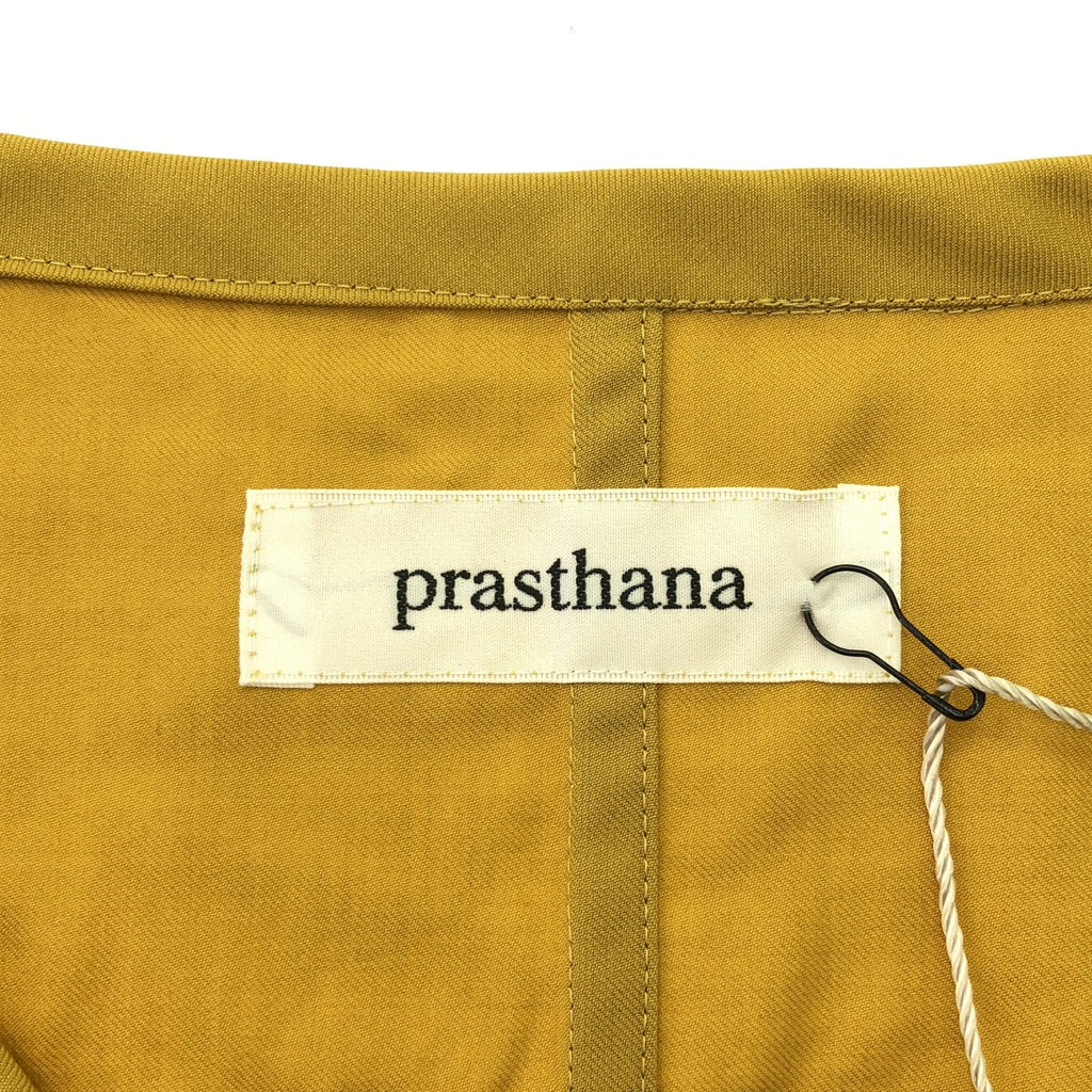 [新] prasthana / Prasthana |光滑的襯衫|短袖襯衫 | S |芥末 |男士