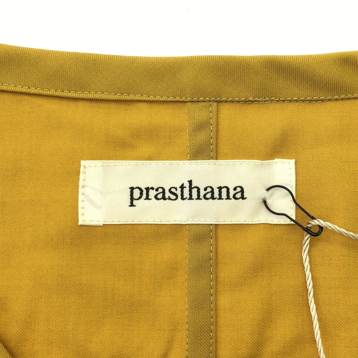 【新品】  prasthana / プラスターナ | slick shirt 半袖シャツ | S | マスタード | メンズ