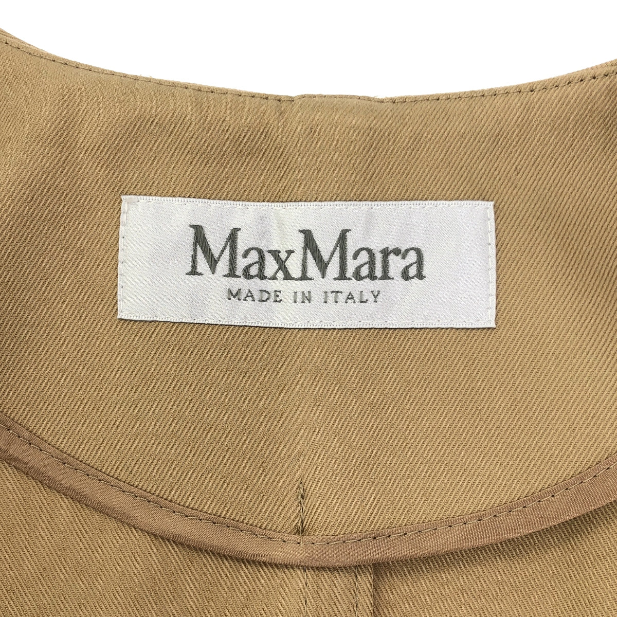 [New] Max Mara | MANTELLA Cotton No-Collar Poncho Cape Coat | S | Beige | Women's