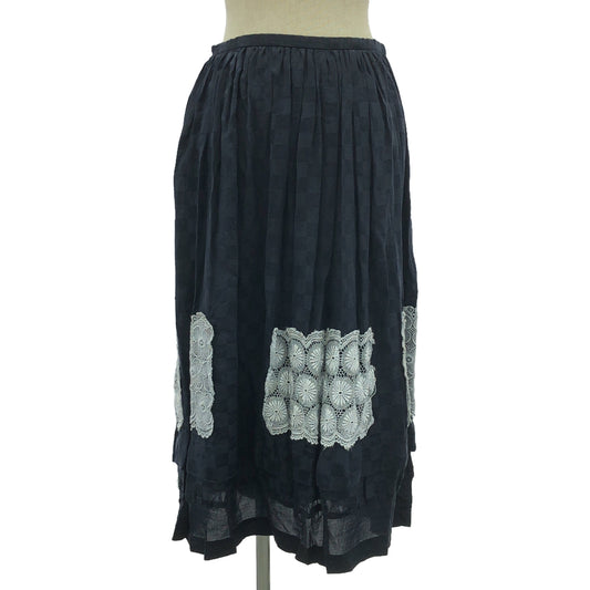 robe de chambre COMME des GARCONS | AD2000 | 100% silk / Silk product dyed all-over pattern cutwork lace skirt | M | Women's