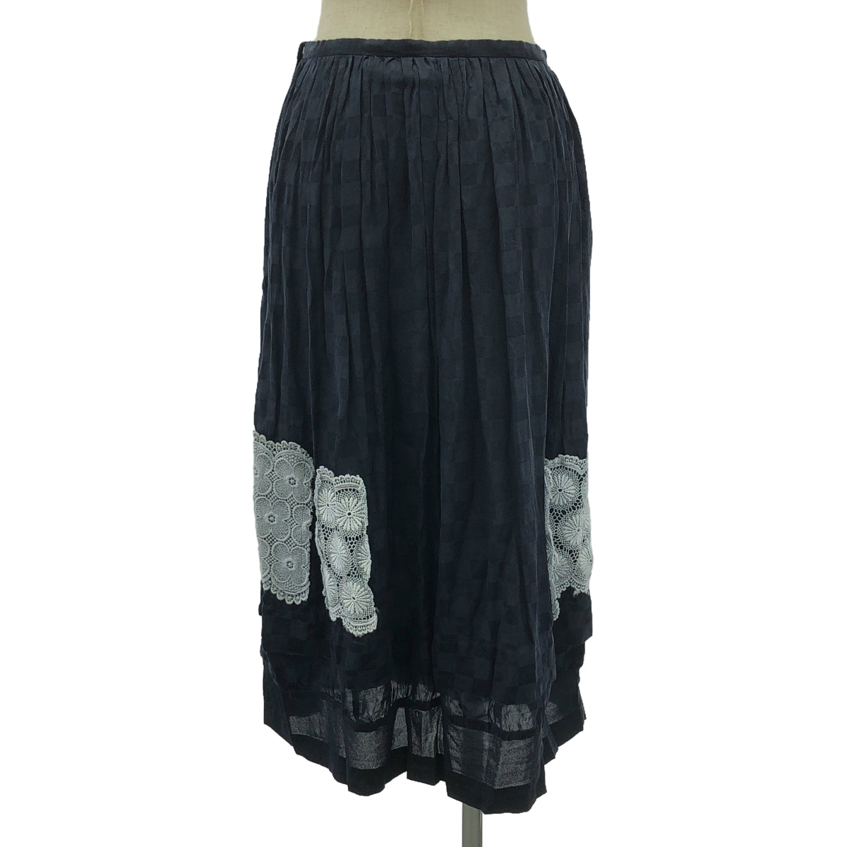 robe de chambre COMME des GARCONS | AD2000 | 100% silk / Silk product dyed all-over pattern cutwork lace skirt | M | Women's