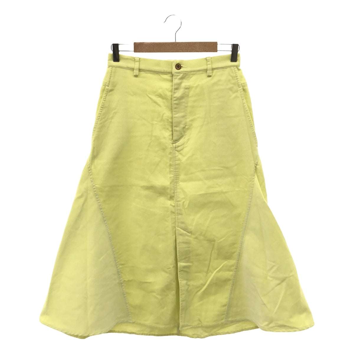 【美品】  BOWTE / バウト | 2023SS | CORDUROY BIAS SKIRT コーデュロイ バイアス スカート | 1 | イエロー | レディース