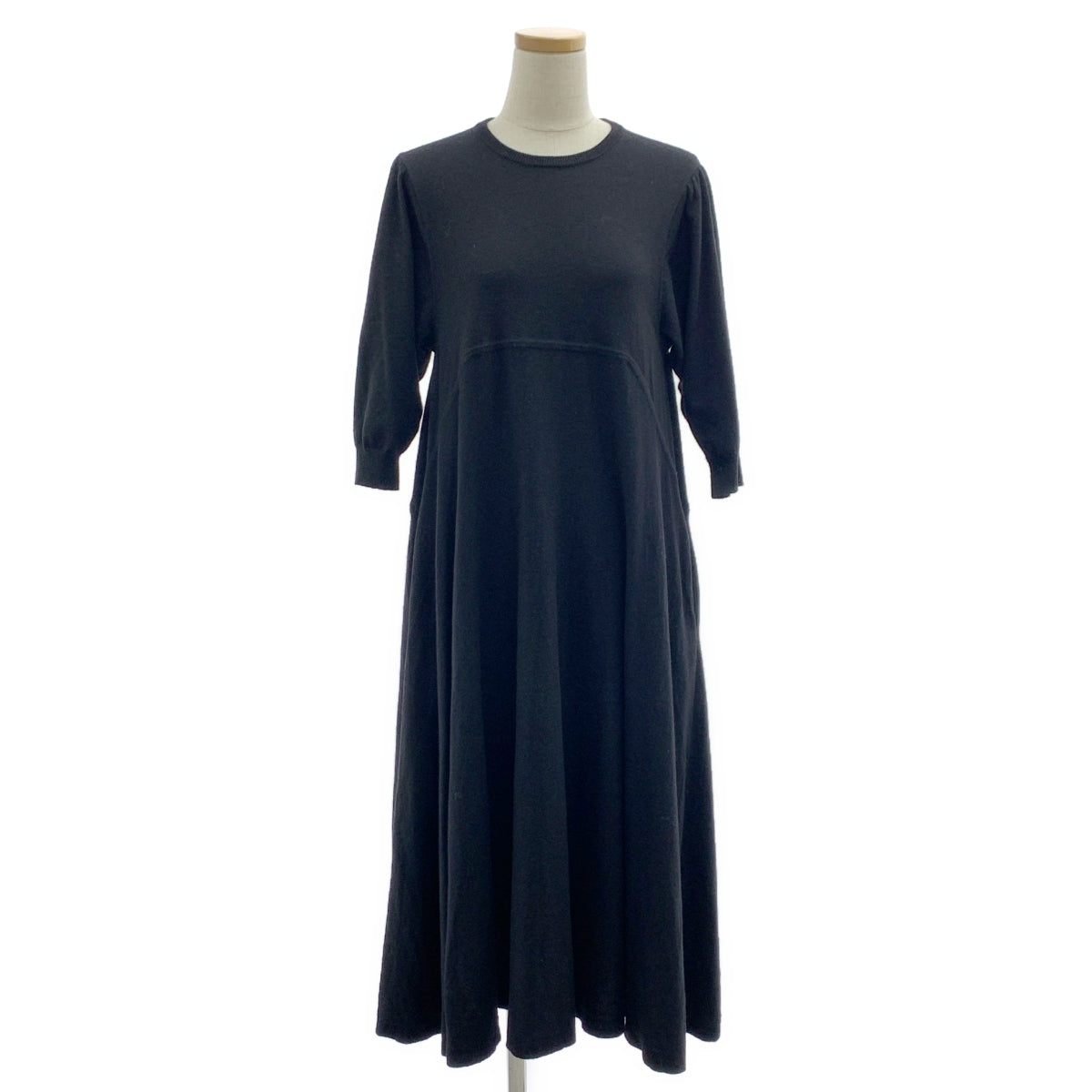 Drawer / ドゥロワー | 18G ギャザースリーブ ニット ワンピース | 1 | レディース