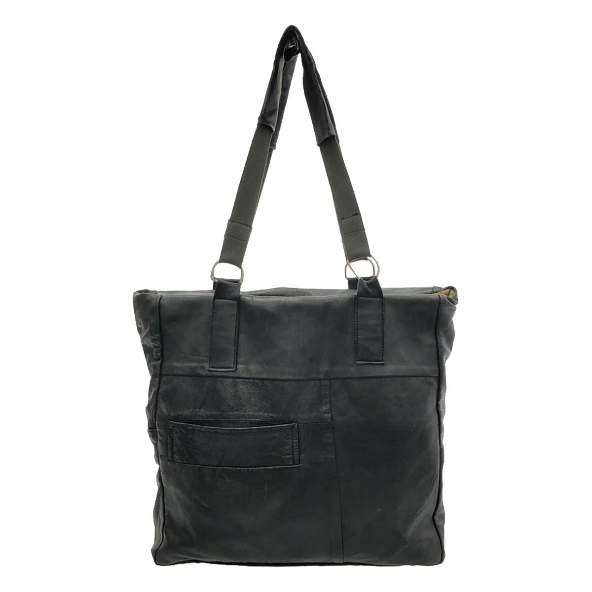 GEOFFREY B.SMALL | LEATHER TOTE BAG | Leather patchwork tote bag | Black | Men's