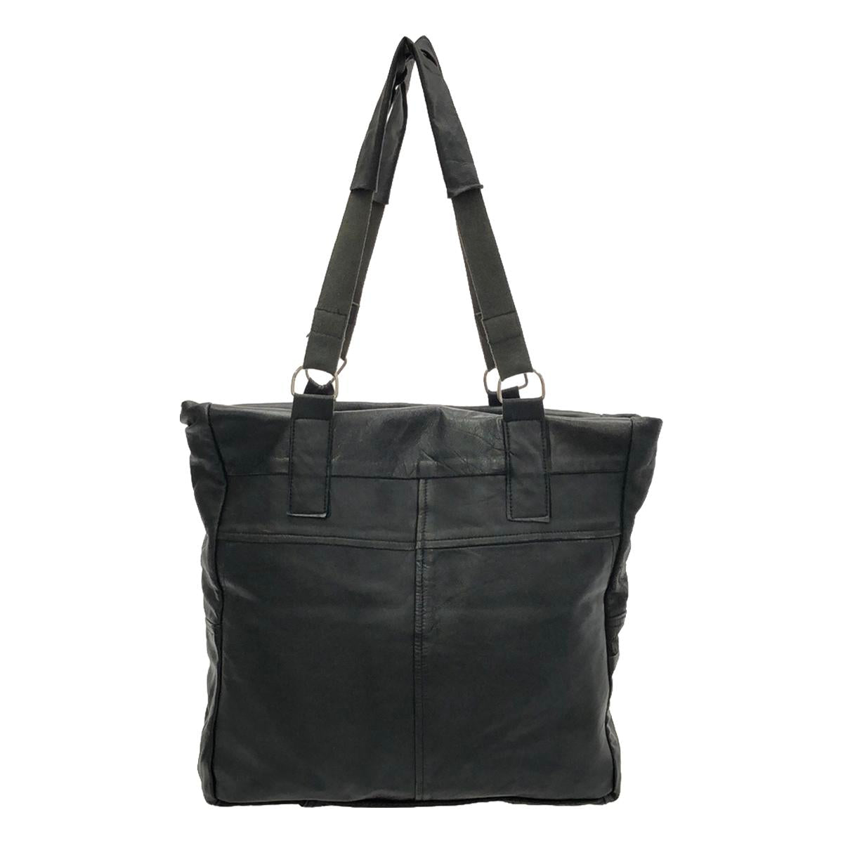 GEOFFREY B.SMALL | LEATHER TOTE BAG | Leather patchwork tote bag | Black | Men's