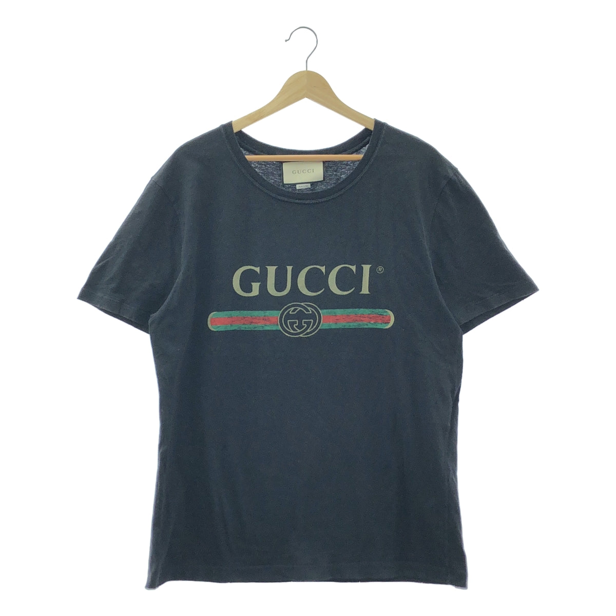 GUCCI / グッチ | ロゴ ウォッシュドオーバーサイズ Tシャツ | S | ブラック | メンズ
