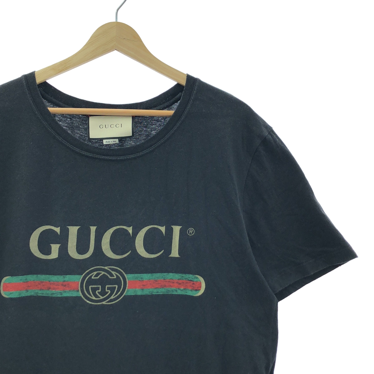 GUCCI / グッチ | ロゴ ウォッシュドオーバーサイズ Tシャツ | S | ブラック | メンズ