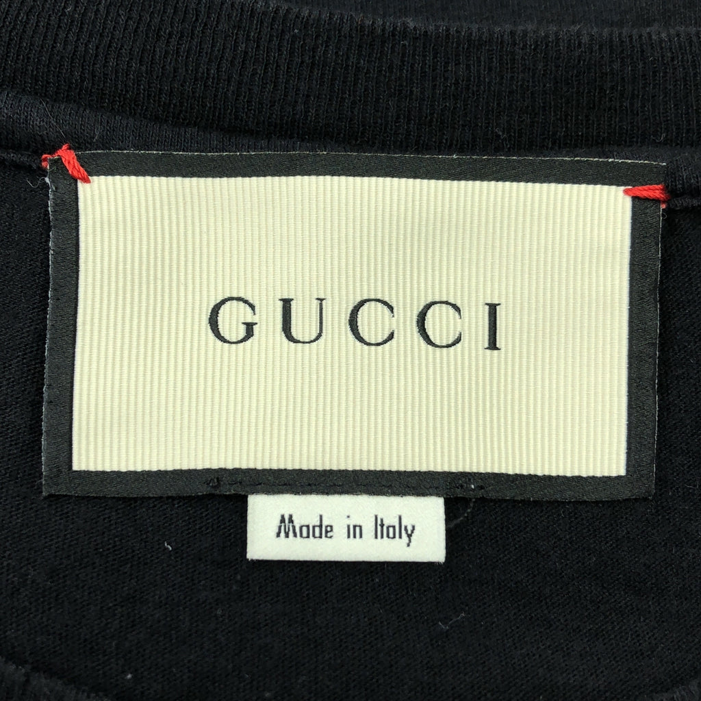 GUCCI / グッチ | ロゴ ウォッシュドオーバーサイズ Tシャツ | S | ブラック | メンズ