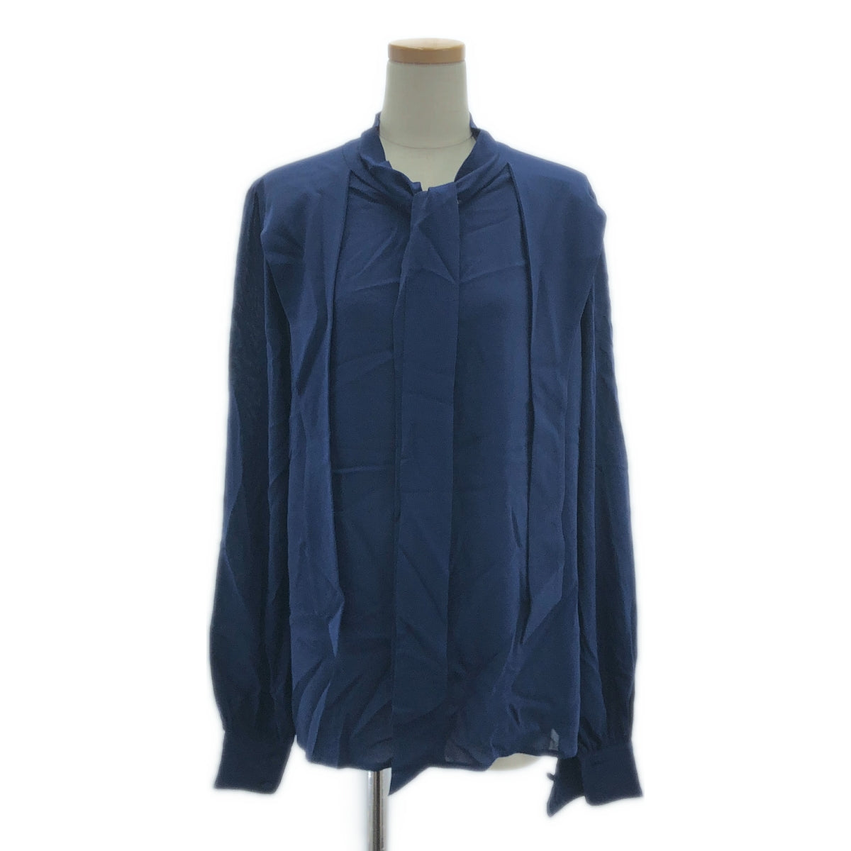 BALENCIAGA / 발렌시아가 | 보우타이 풀오버 셔츠 | 34 | 블루 | 여성