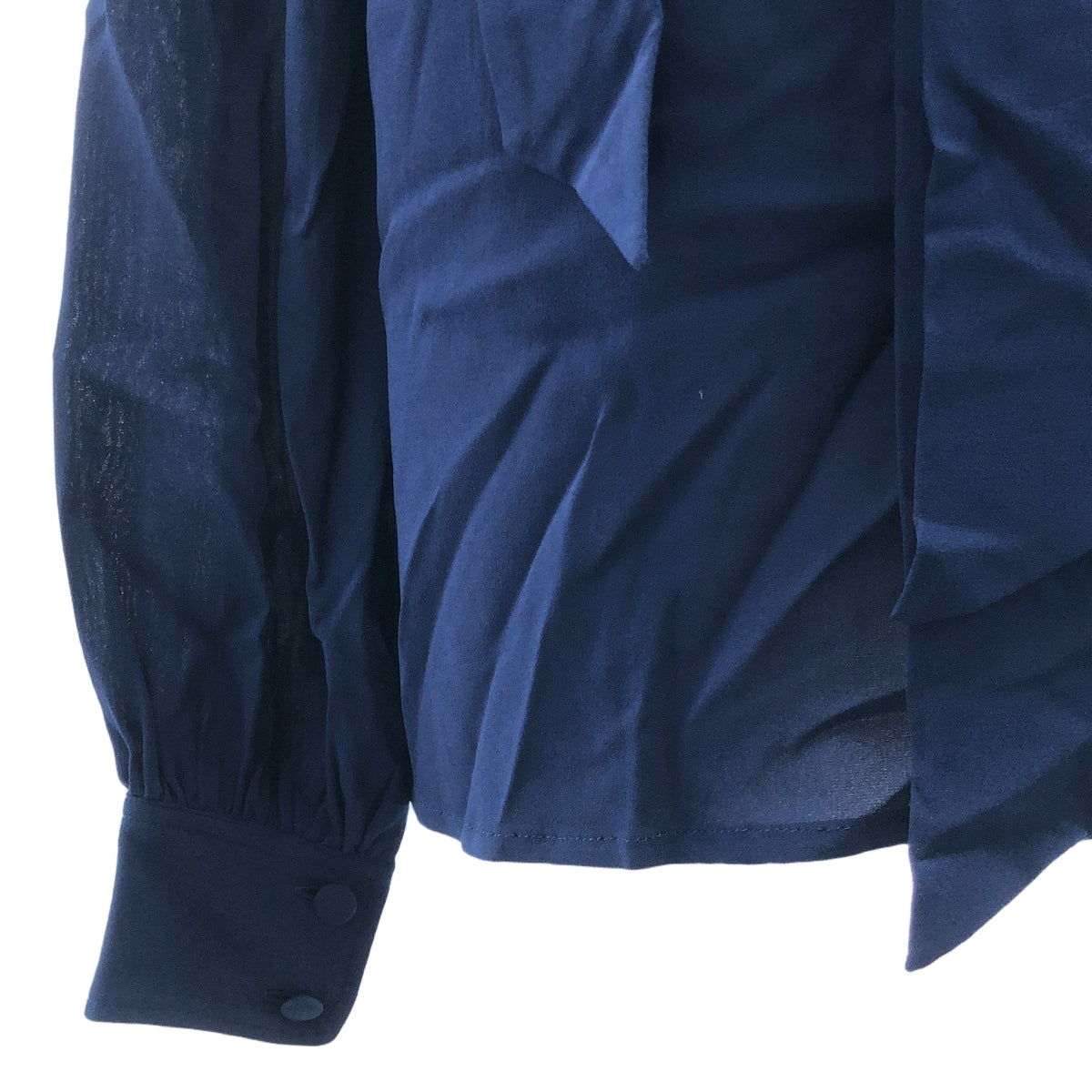 BALENCIAGA / 발렌시아가 | 보우타이 풀오버 셔츠 | 34 | 블루 | 여성