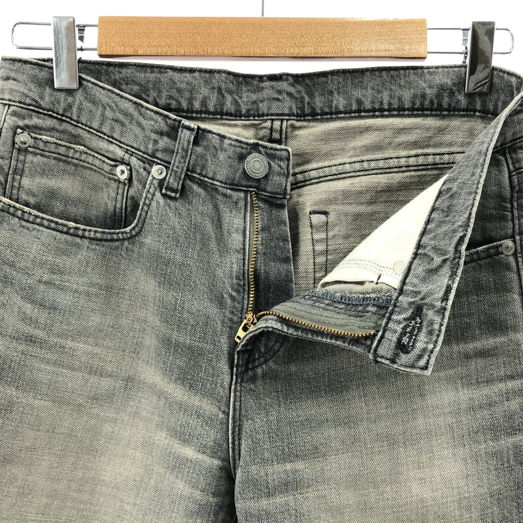 L'Appartement / 아파르트몬 | BOY straight DENIM / 보이스 스트레이트 컷오프 블랙 데님 팬츠 | 34 | 차콜 그레이 | 여성