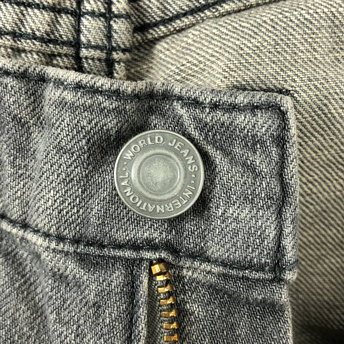 L'Appartement / アパルトモン | BOY straight DENIM / ボーイズ ストレート カットオフ ブラックデニム パンツ | 34 | チャコールグレー | レディース