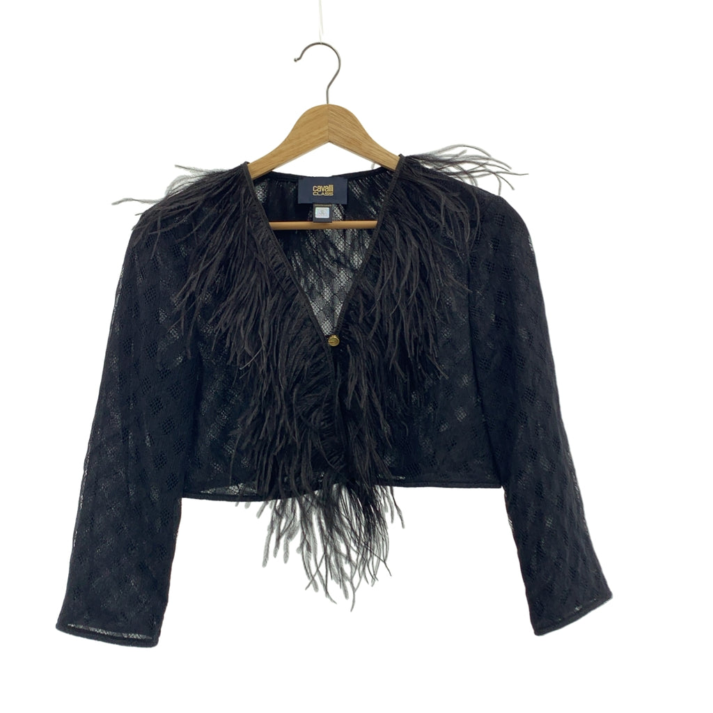 Roberto Cavalli | 羽毛流蘇開襟衫 | 尺寸 42 |