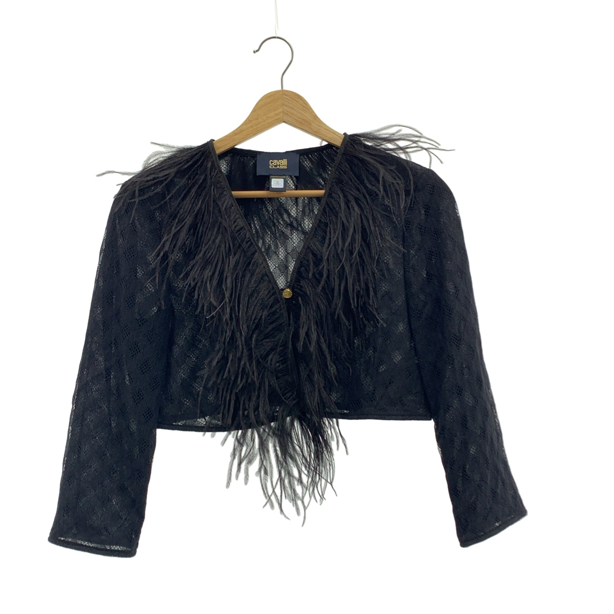 Roberto Cavalli | 羽毛流蘇開襟衫 | 尺寸 42 |