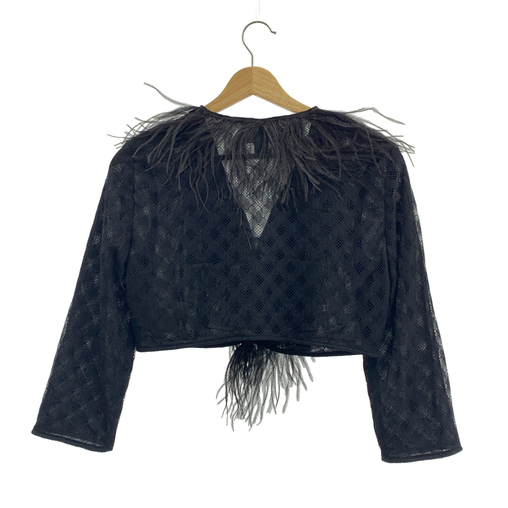 Roberto Cavalli | 羽毛流蘇開襟衫 | 尺寸 42 |