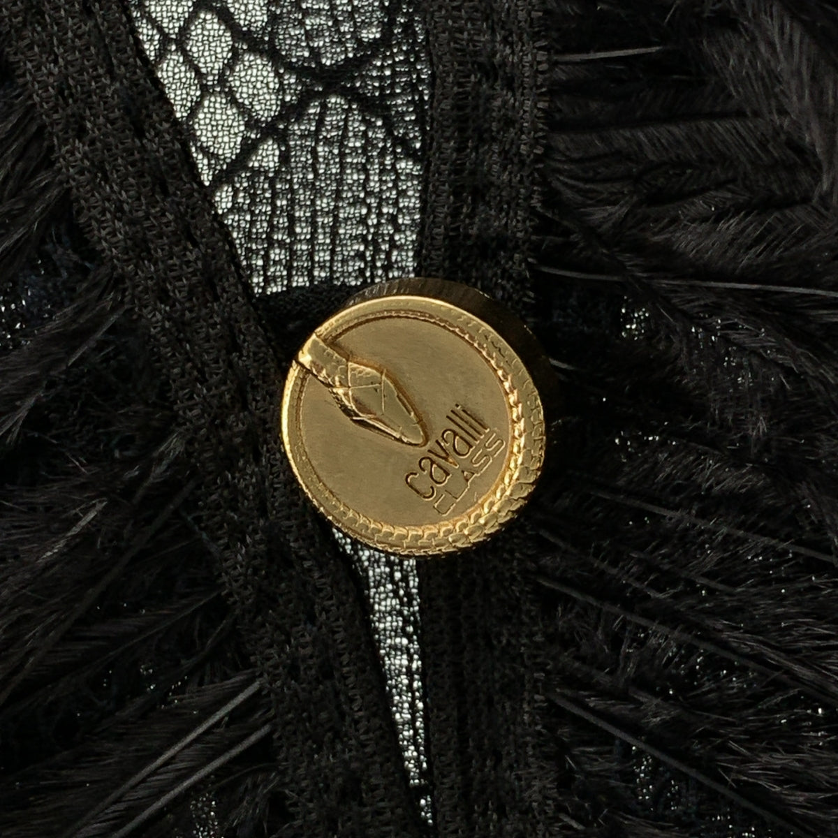 Roberto Cavalli | 羽毛流蘇開襟衫 | 尺寸 42 |