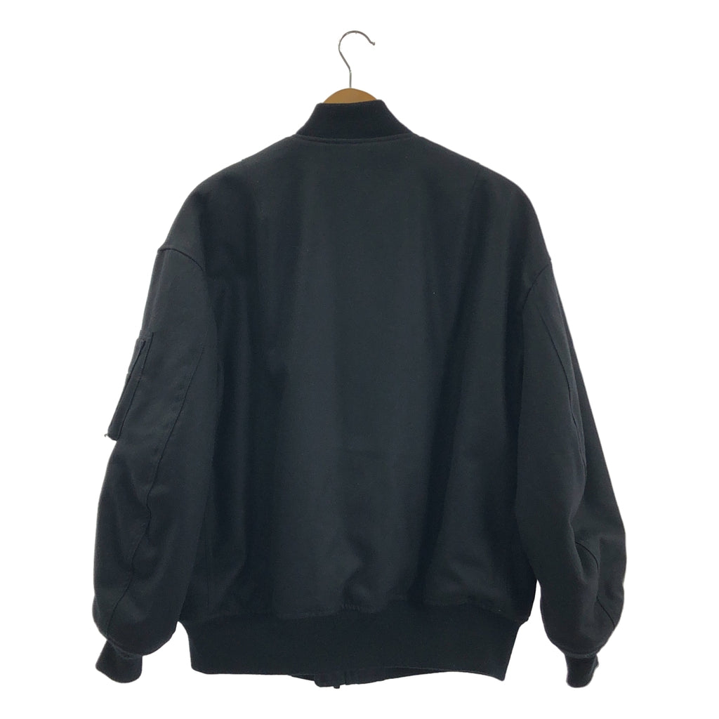 marka / マーカ | 2022AW | PUFFED BOMBER JACKET MA-1 / ウール フライト ジャケット ブルゾン / 総裏地 | 1 | メンズ